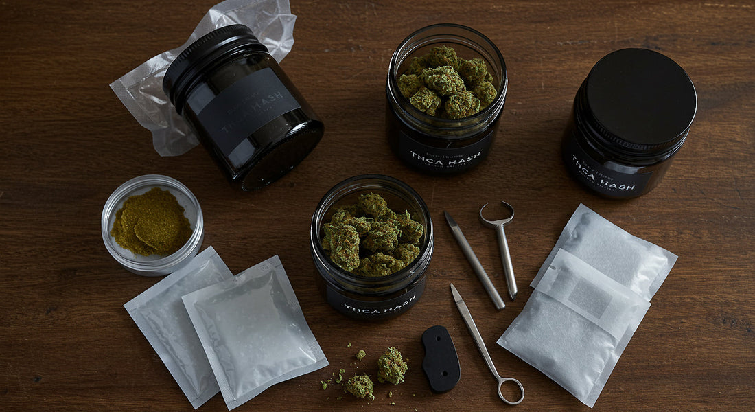 Complete THCA hash storage setup with jars, wraps, and tools