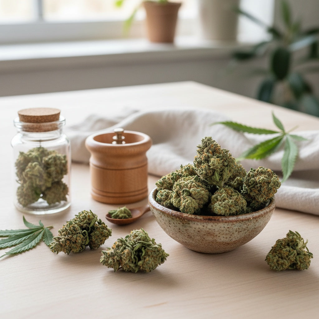 Vanilla Berry features dense, each nug is coated with thick layers of trichomes, giving it a sugary, vanilla-like shimmer that perfectly reflects its name.