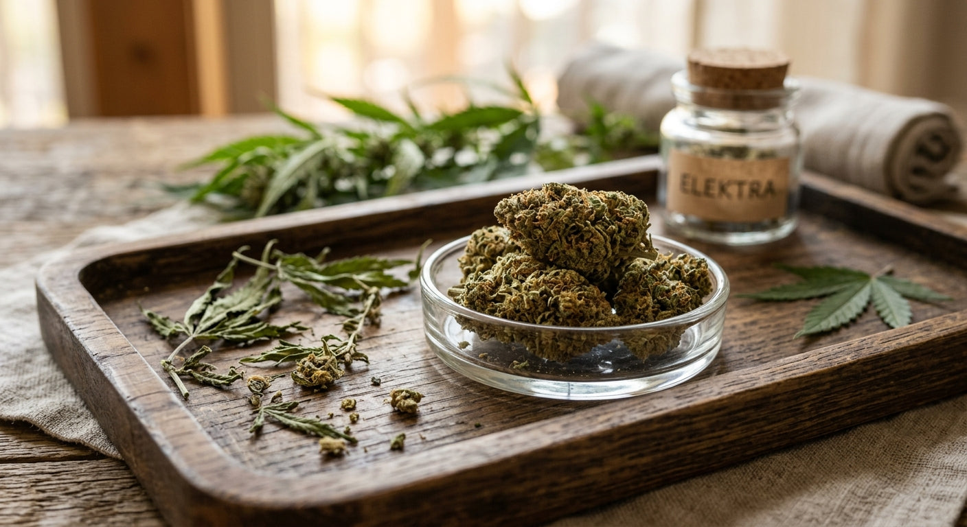 Elektra CBD Hemp Flower — Greenhouse Grown | Hand-Trimmed | 3.5g – 28g — lifestyle