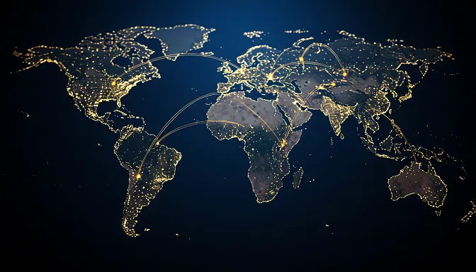 A world map highlighting different cannabis cultures, featuring India’s bhang, China’s hemp production, American dispensaries, and Latin American street markets | Hurcann