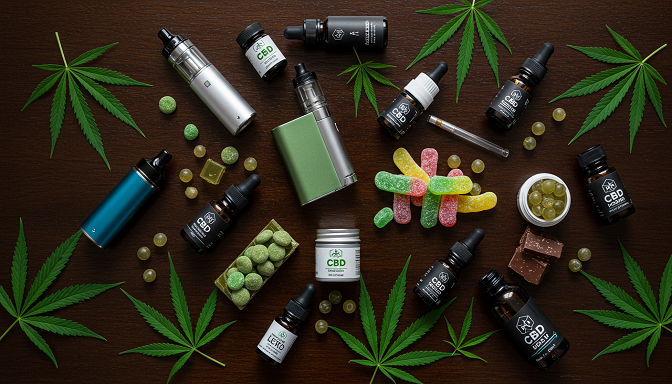  A variety of Delta-8 distillate products, showcasing different ways to use this versatile cannabis extract.