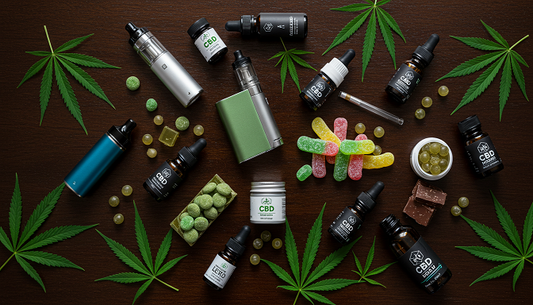  A variety of Delta-8 distillate products, showcasing different ways to use this versatile cannabis extract.