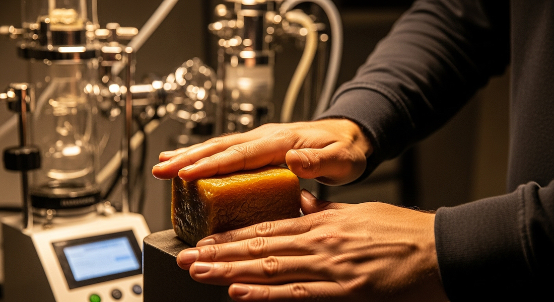 Fusion of ancient Afghan hash-making and modern THCA extraction science.