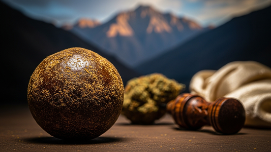 Afghan temple ball THCA representing tradition, potency, and solventless craftsmanship