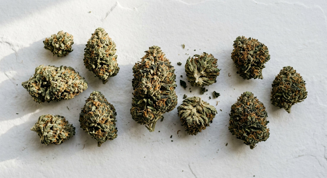 best CBD flowers 2026 premium hemp flower buds flat lay Hurcann
