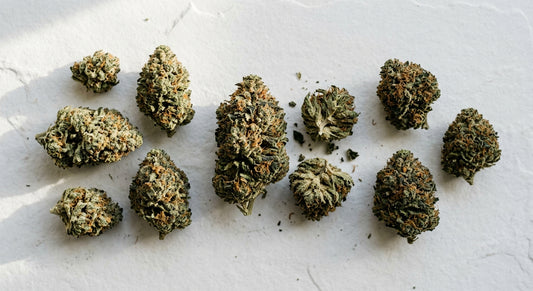 best CBD flowers 2026 premium hemp flower buds flat lay Hurcann