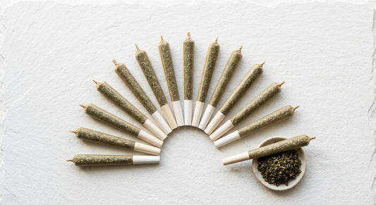 best hemp pre-rolls 2026 full-flower CBD pre-rolls fanned flat lay Hurcann