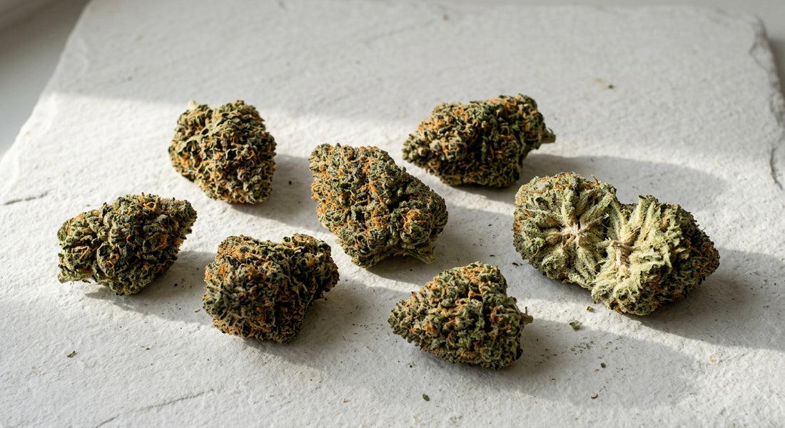Best THCA bud selection dense hemp flower buds with visible trichomes Hurcann