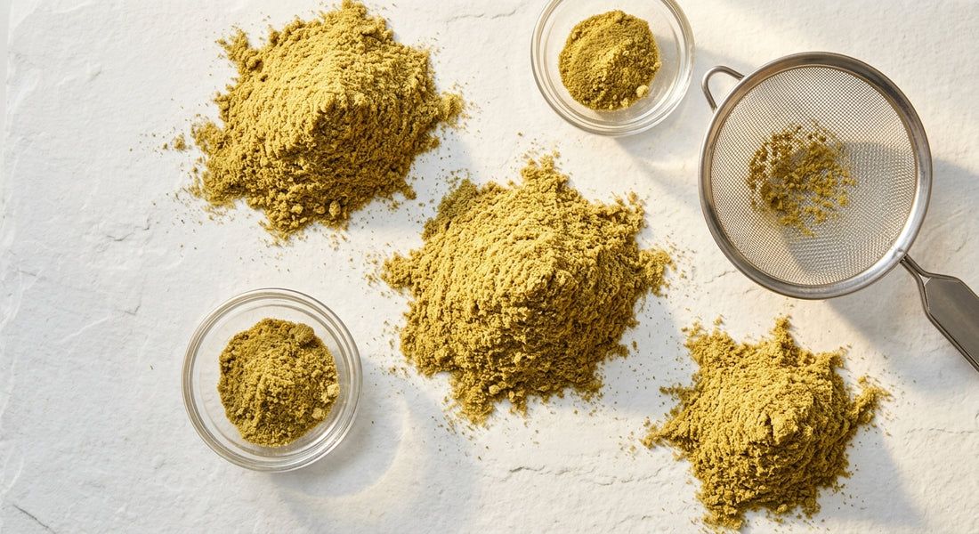 buy kief wholesale UK premium golden CBD hemp kief bulk Hurcann