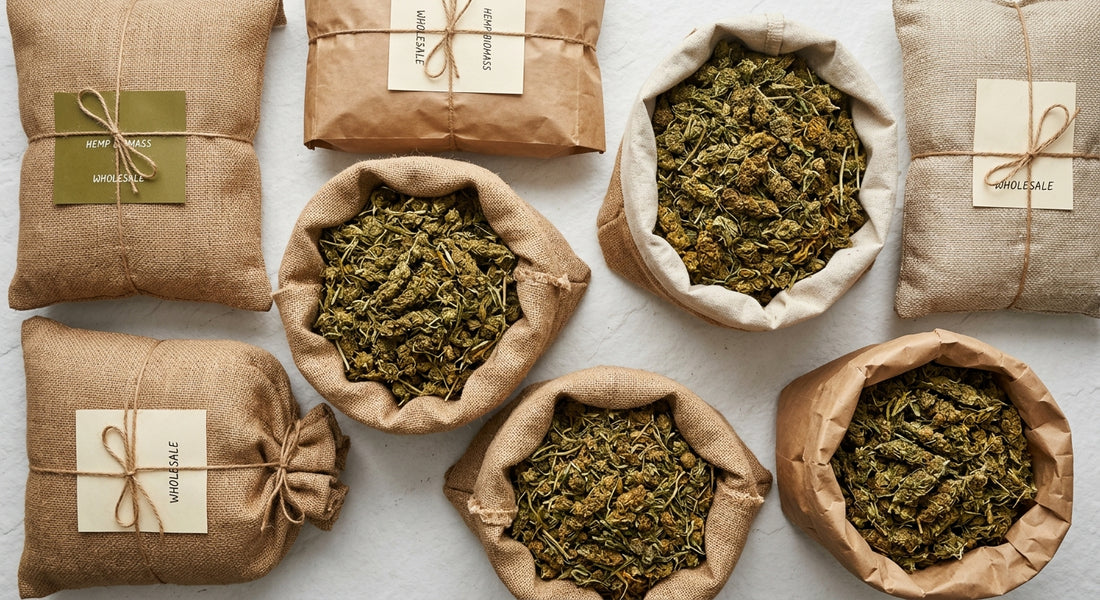 CBD biomass wholesale Europe bulk dried hemp flower and leaf material for extraction