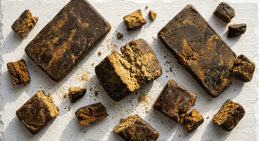 CBD hash slabs broken open showing quality interior buy cbd hasch kaufen Hurcann