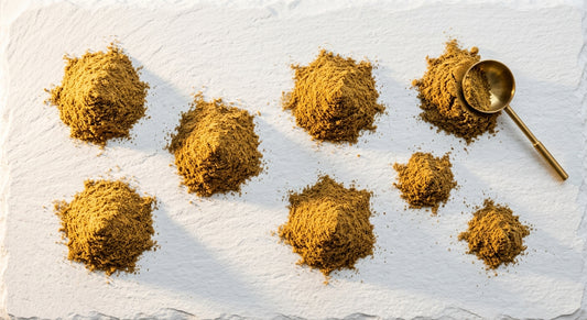 CBD kief bulk golden trichome powder wholesale on white surface Hurcann