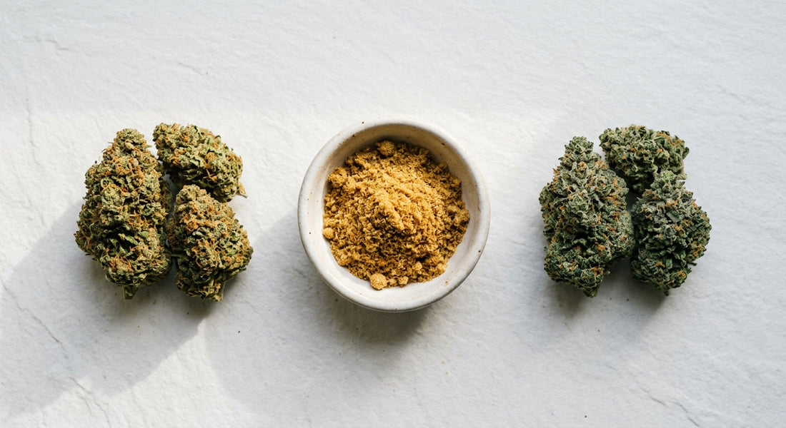 CBD vs CBN vs THC hemp cannabinoid comparison flower and kief products Hurcann
