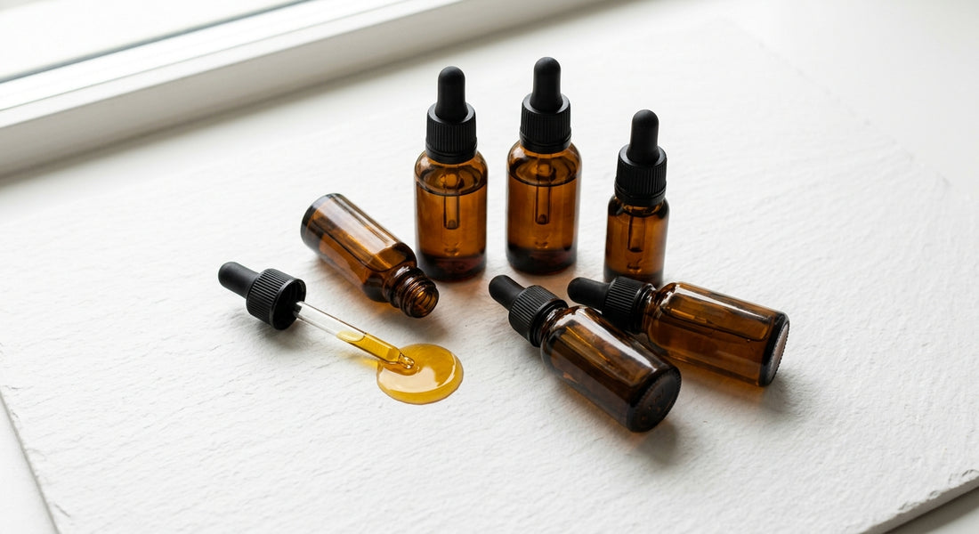full spectrum CBD oil 3000mg amber tincture bottles with golden oil dropper Hurcann