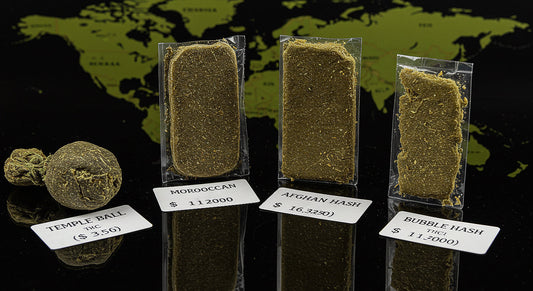 feature image showing global hash varieties with prices, potency, and regional origins.