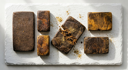 grossiste résine CBD hash pressé et bubble hash en gros sur surface blanche