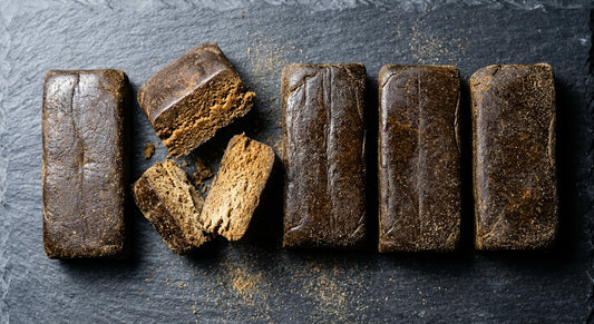 CBD hash for sale wholesale UK dark Lebanese hash slabs bulk display