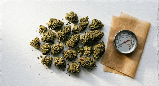 how to decarb hemp flower at home coarse buds on parchment ready for oven