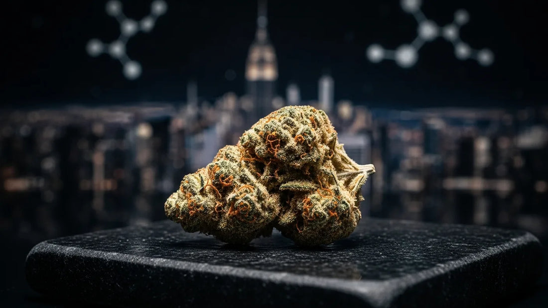 Moon rock cannabis nug with laboratory and molecular science background | Hurcann