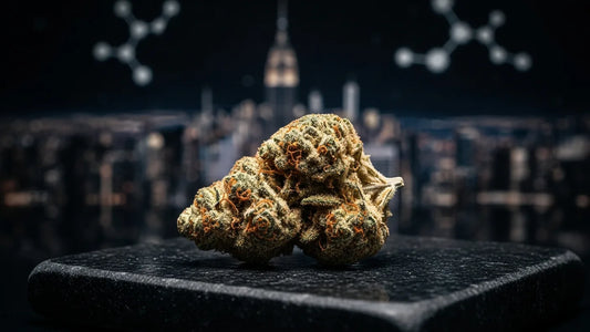 Moon rock cannabis nug with laboratory and molecular science background | Hurcann
