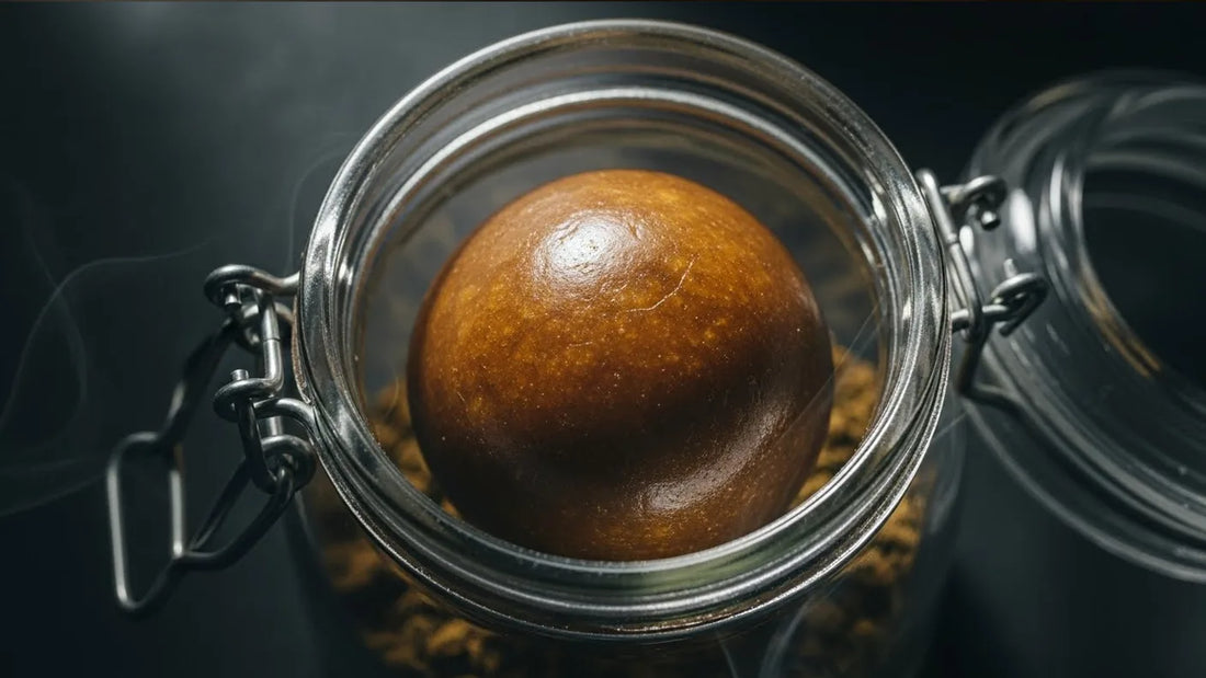 Premium hashish temple ball representing balance, tradition, and solventless craftsmanship in 2026 | Hurcann