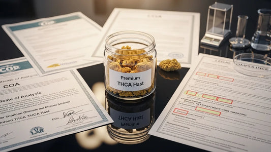 Premium THCA hash with lab-tested documentation and compliance materials highlighting safety and quality | Hurcann