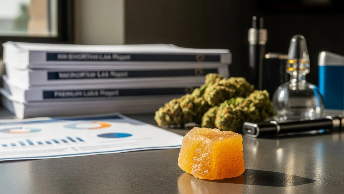 Comprehensive visual representing smart buying, safe use, and value optimization of THCA hash | Hurcann