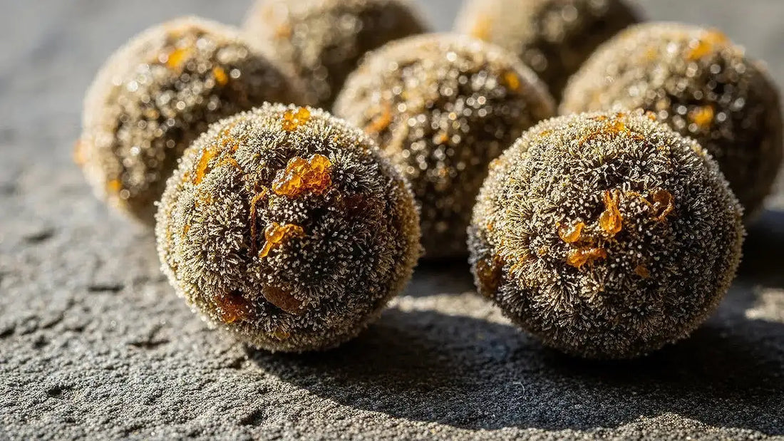 Cannabis hash balls highlighting potency, texture, and artisanal concentrate quality | Hurcann