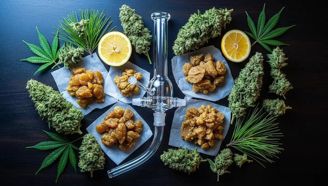 overhead hero image representing uncured hash freshness terpene richness and solventless craftsmanship | Hurcann