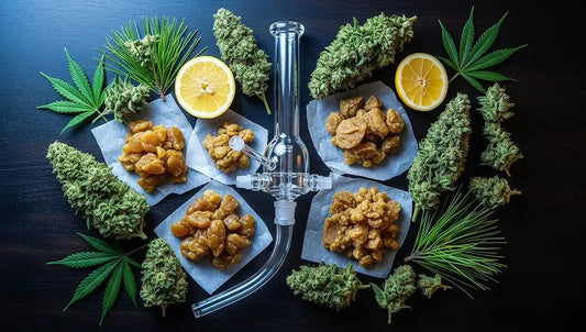 overhead hero image representing uncured hash freshness terpene richness and solventless craftsmanship | Hurcann