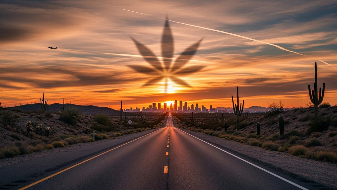 Highway, airplane, and state travel symbolizing cannabis transport laws | Hurcann