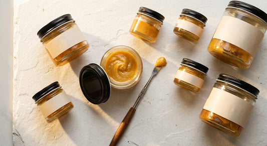 wholesale THCA rosin jars open showing golden badder texture bulk Hurcann