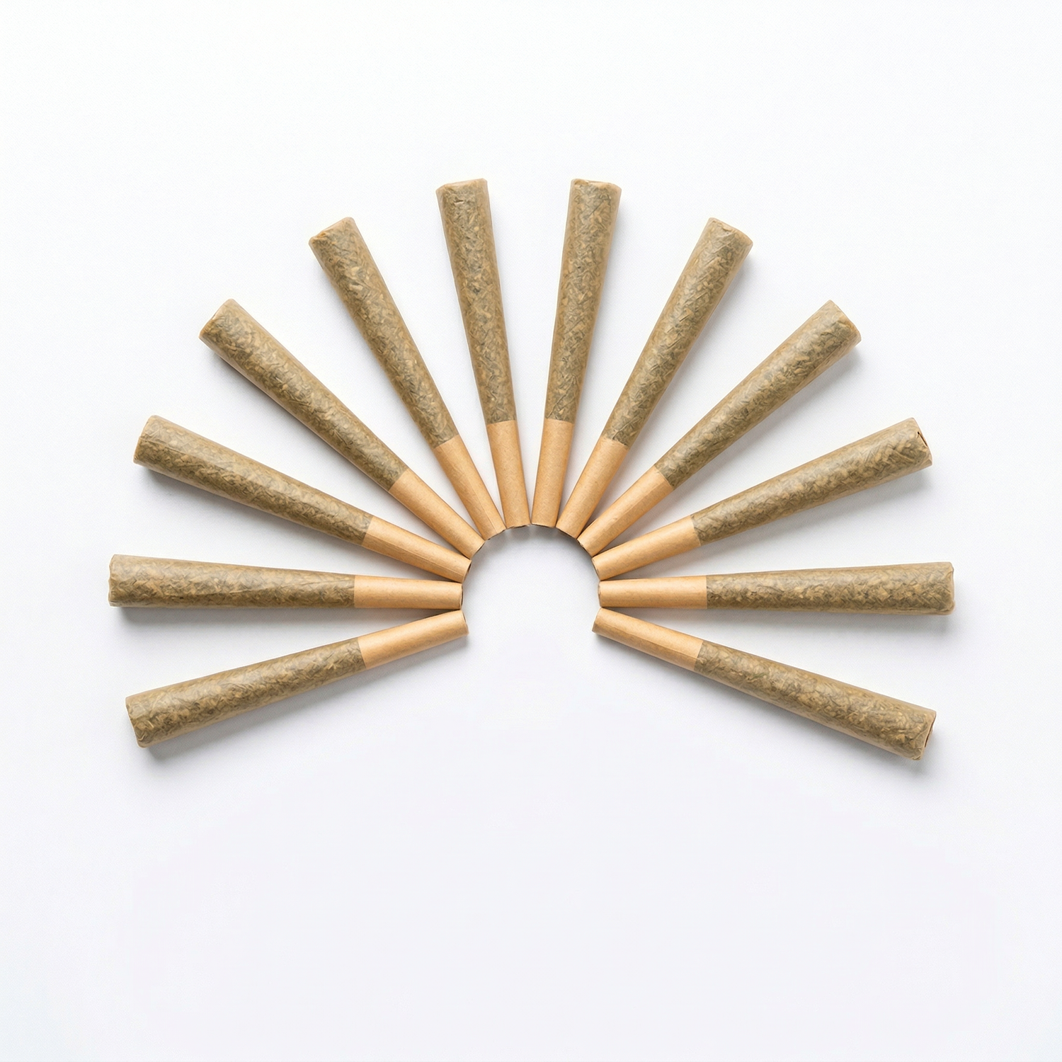 Premium hemp pre-rolls arranged on dark slate surface for wholesale retail distribution