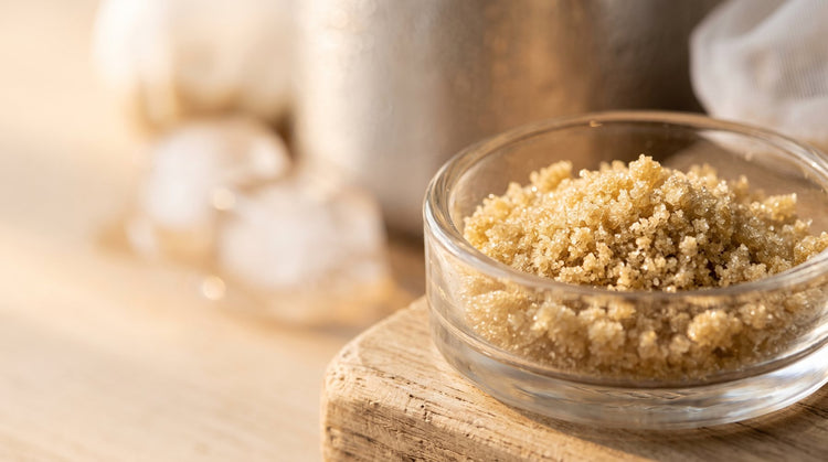 Granular full melt bubble hash in a glass dish