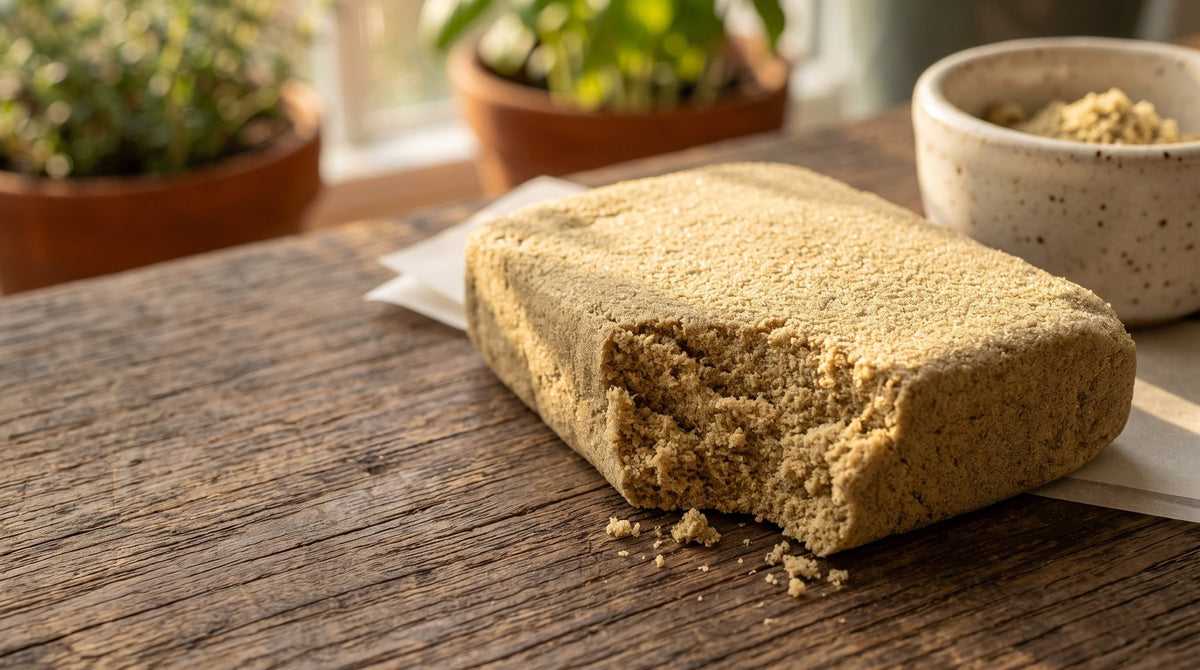 Soft crumbly mousse hash block