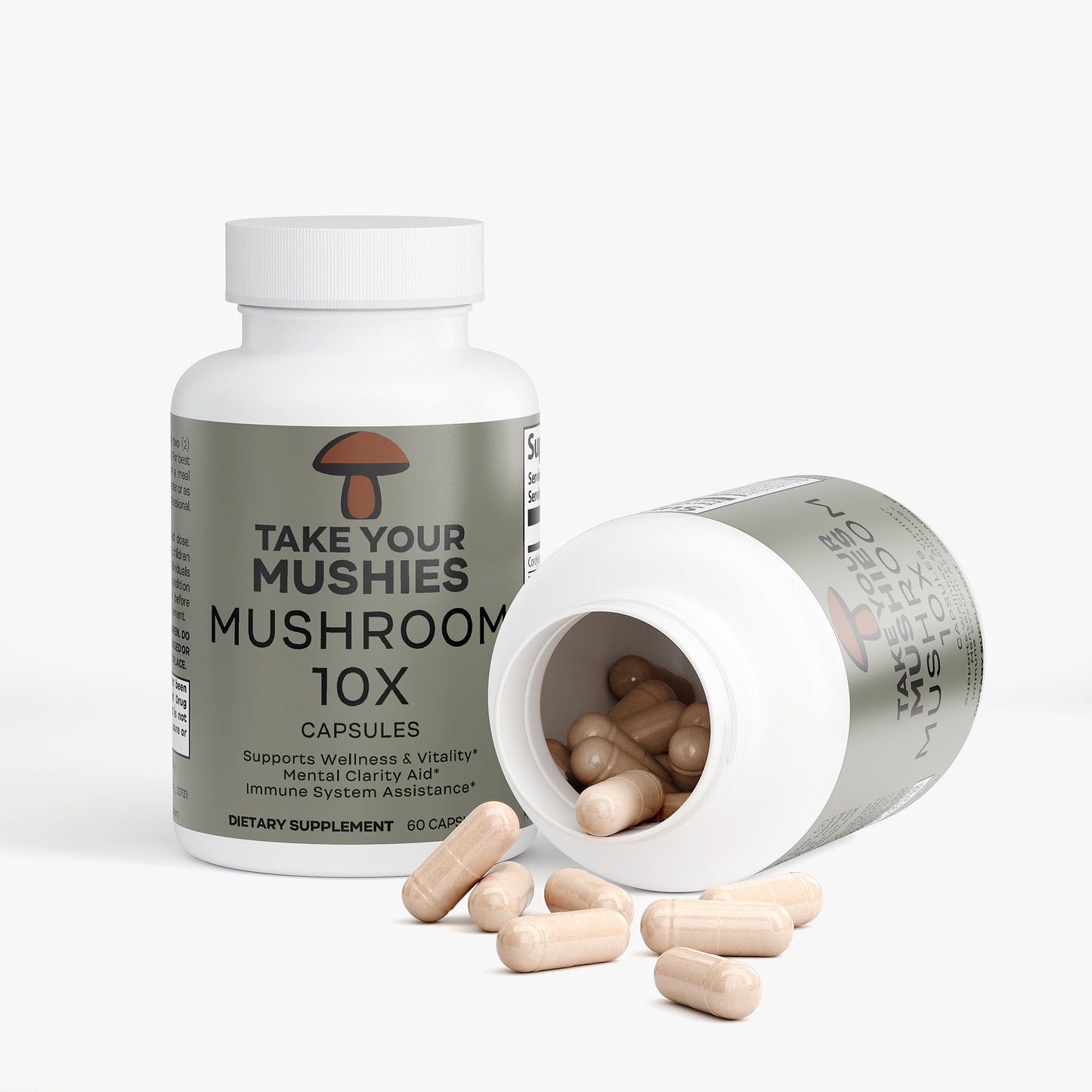 Mushroom Complex 10X Capsules | 10-Mushroom Blend for Focus, Immunity and Adaptogenic Support | Lion’s Mane, Reishi, Chaga and More
