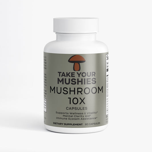 Mushroom Complex 10X Capsules | 10-Mushroom Blend for Focus, Immunity and Adaptogenic Support | Lion’s Mane, Reishi, Chaga and More