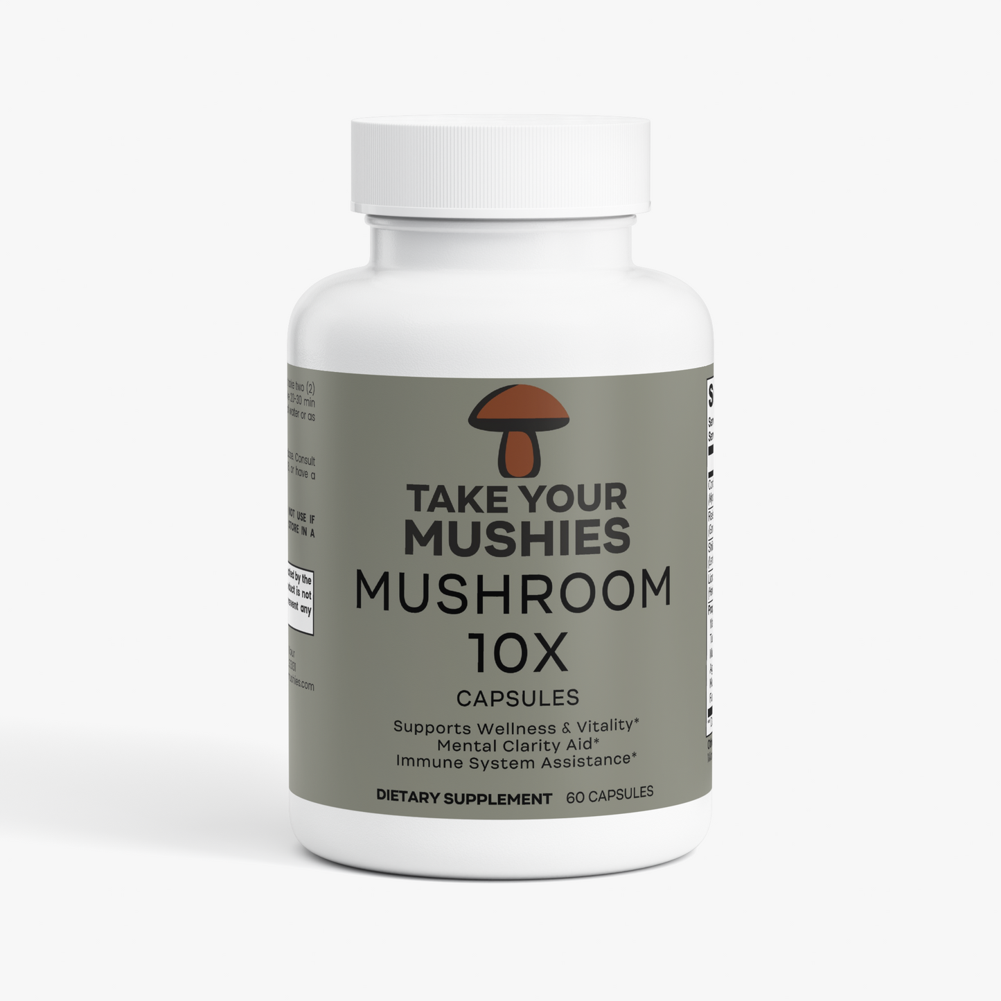 Mushroom Complex 10X Capsules | 10-Mushroom Blend for Focus, Immunity and Adaptogenic Support | Lion’s Mane, Reishi, Chaga and More