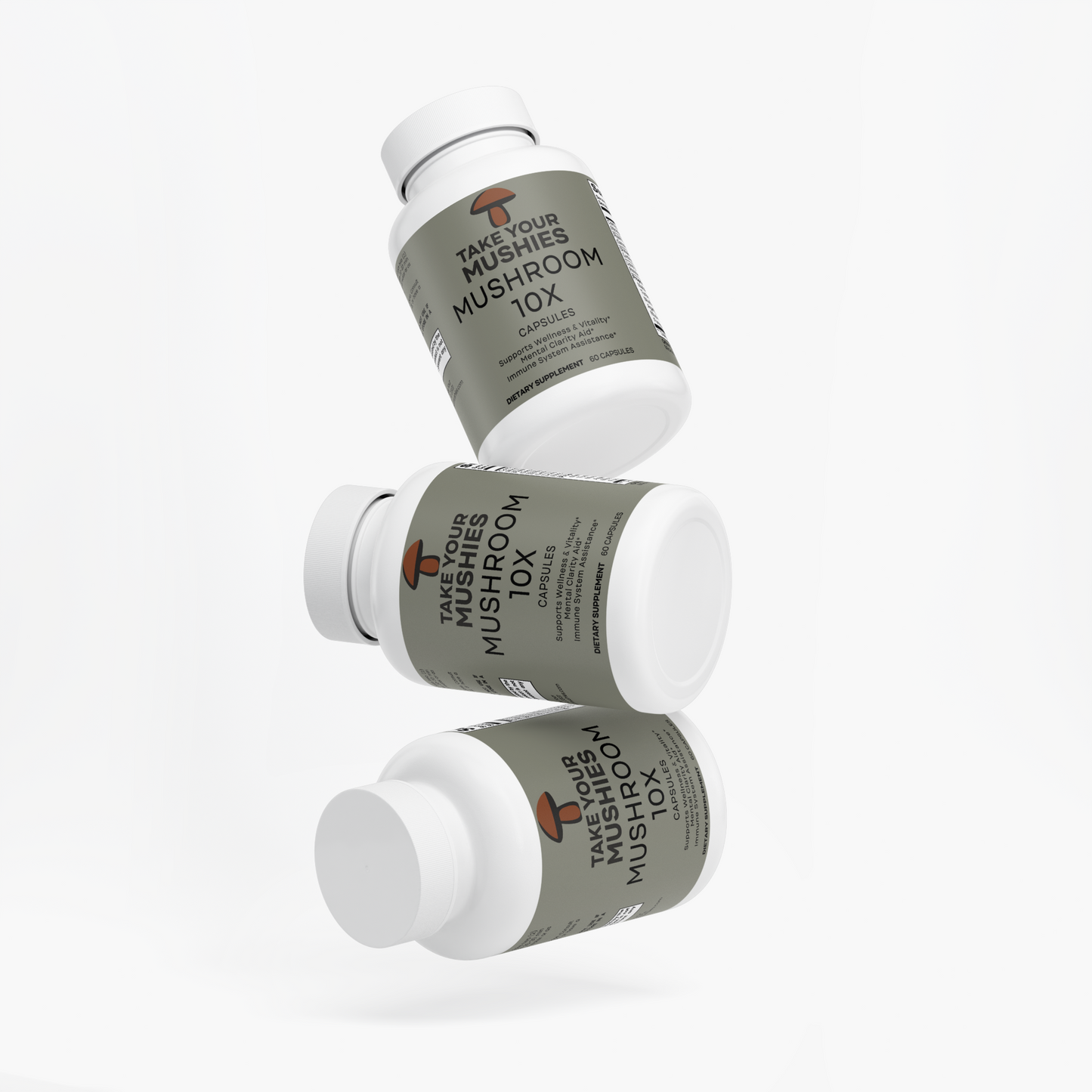Mushroom Complex 10X Capsules | 10-Mushroom Blend for Focus, Immunity and Adaptogenic Support | Lion’s Mane, Reishi, Chaga and More