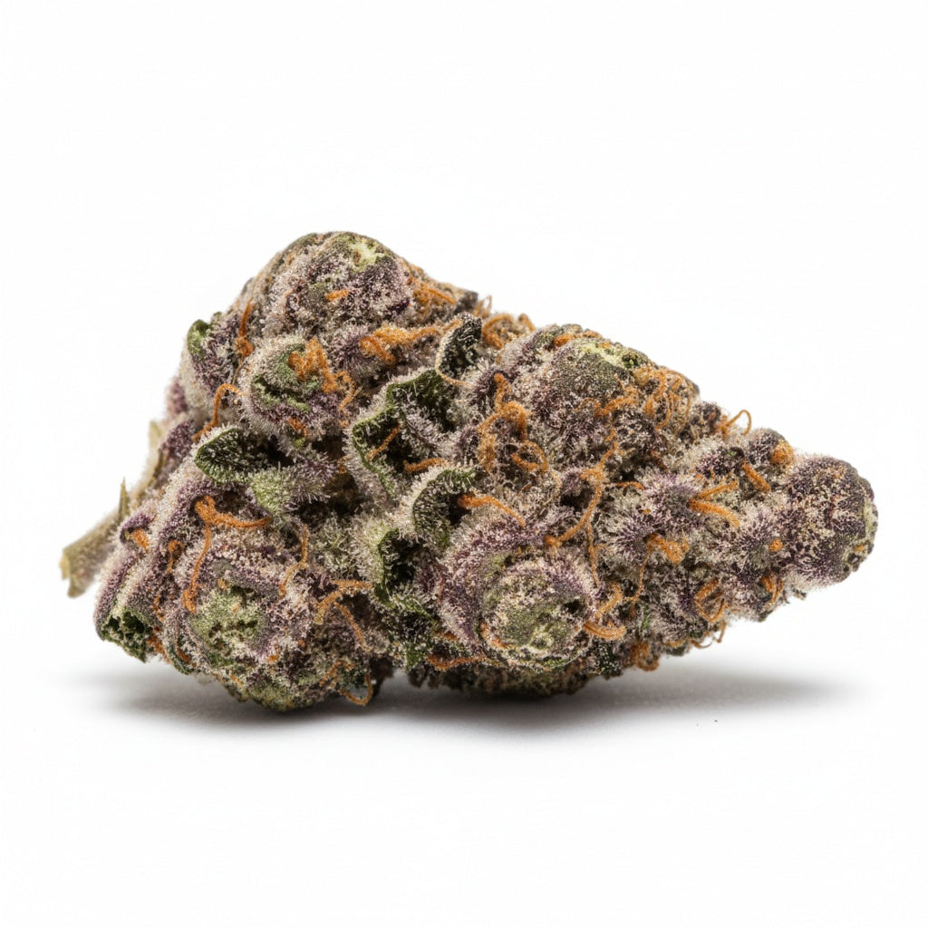 Sparkling buds with bright green and purple hues.
