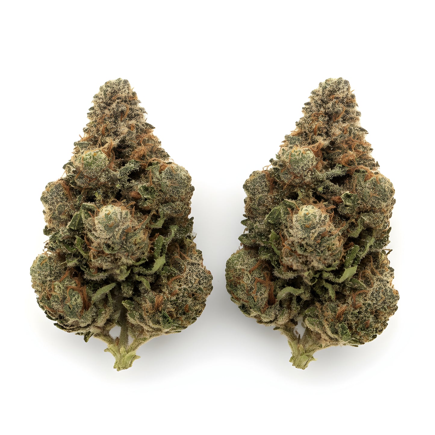 Alternative angle photo of Strawberry THCA hemp flower sativa-dominant AA grade, showing vibrant green buds with orange pistils and frosty trichomes