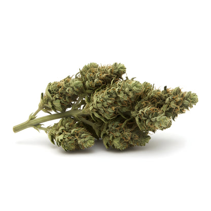 Alternative angle of Jet Fuel THCA hemp flower A-Grade, showing classic sativa-leaning bud structure