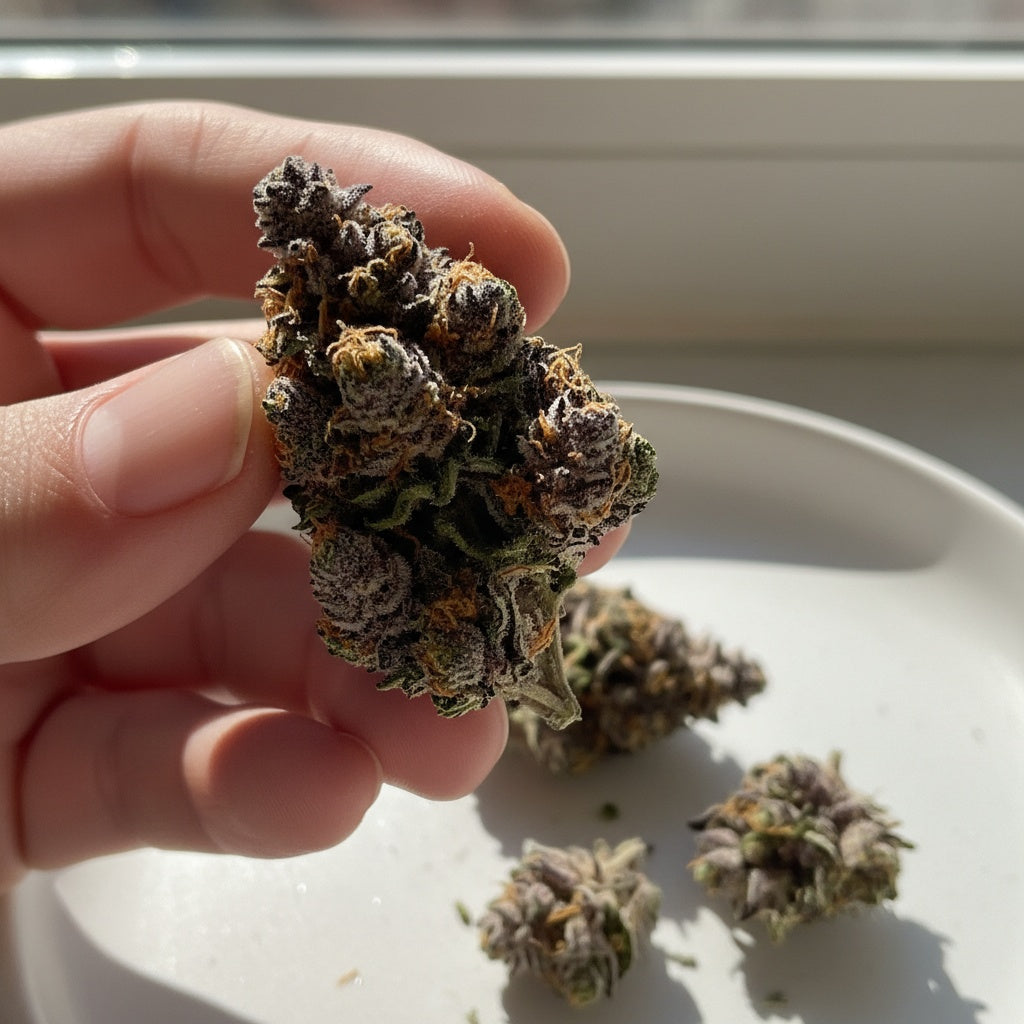 Grape Pie offers a dessert-like smoke — sweet grape and berry notes on the inhale, with a creamy, pastry-like finish on the exhale