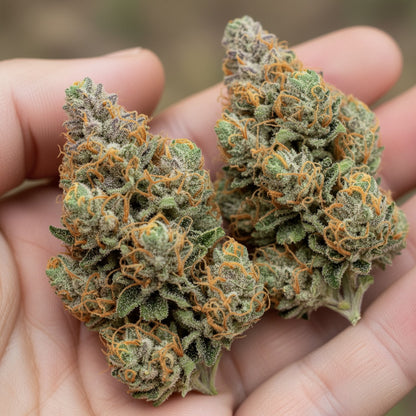 Each nug is coated with thick layers of trichomes