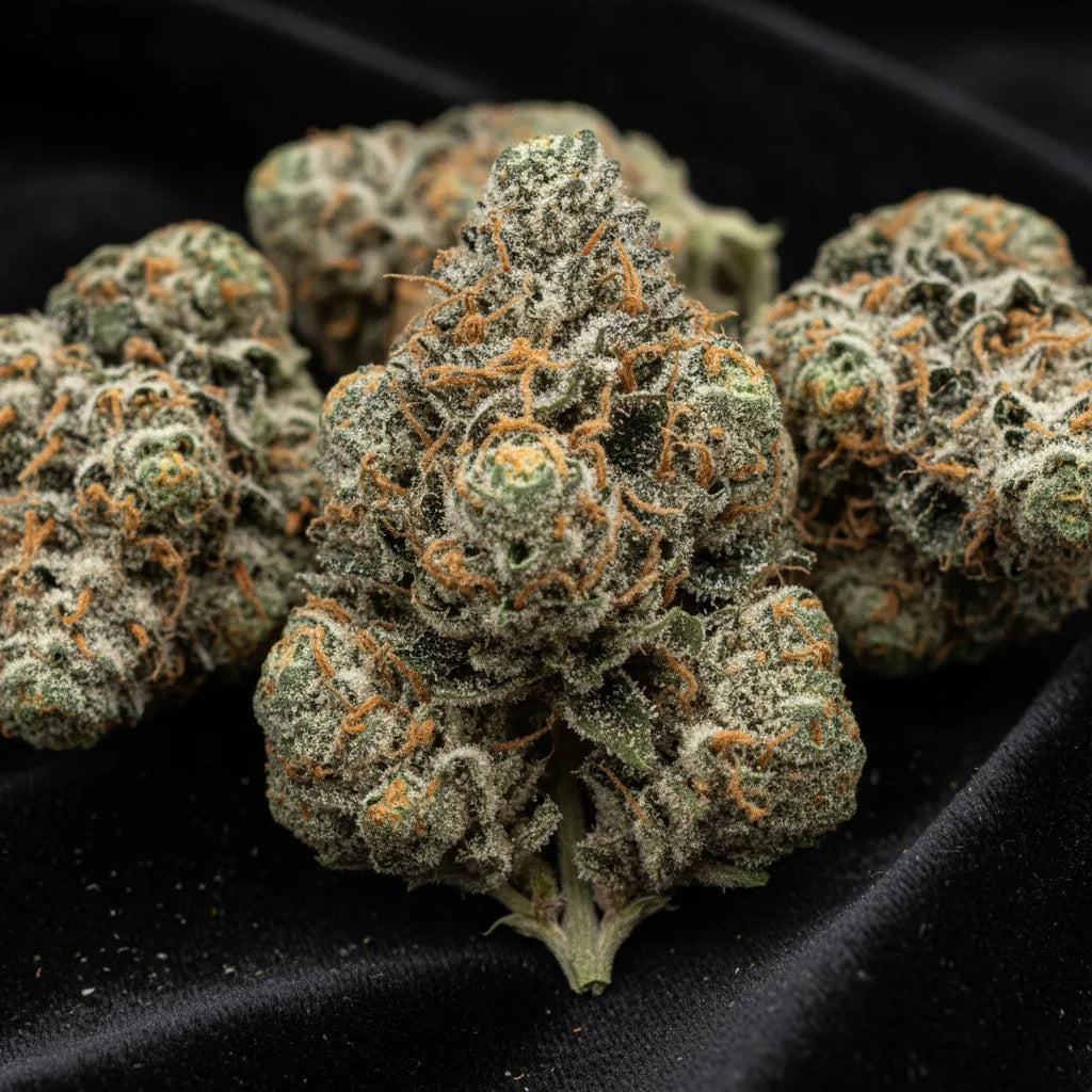 Glitter Bomb THCA Hemp Flower – Hybrid (AAA-Grade) – AAA-grade, high-THCA hand-trimmed cannabis buds – detail view | Hurcann