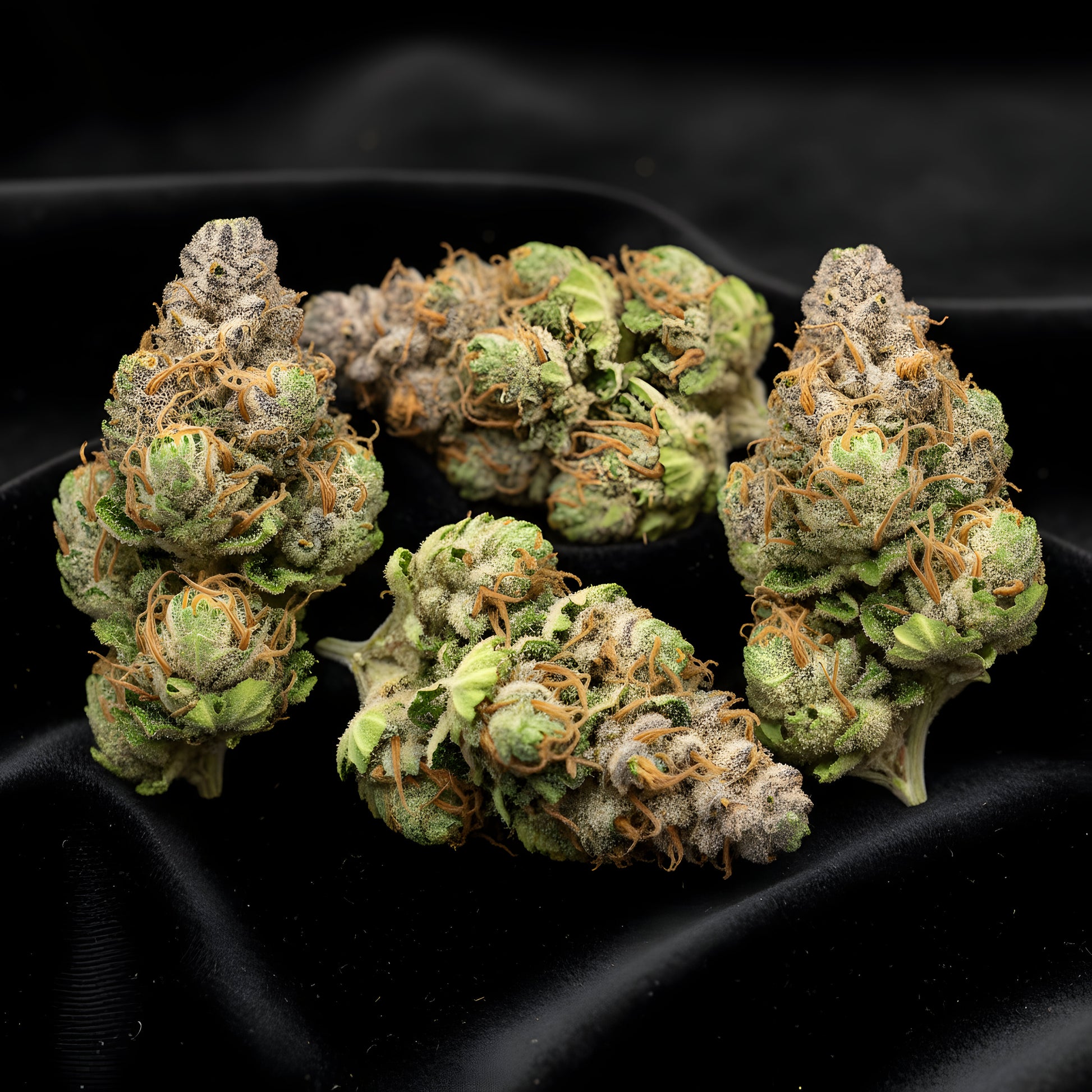 Lifestyle image of Strawberry Cherry THCA hemp flower AAA grade hybrid, displaying vibrant green buds with strawberry cherry sweetness, ideal for uplifting balanced effects