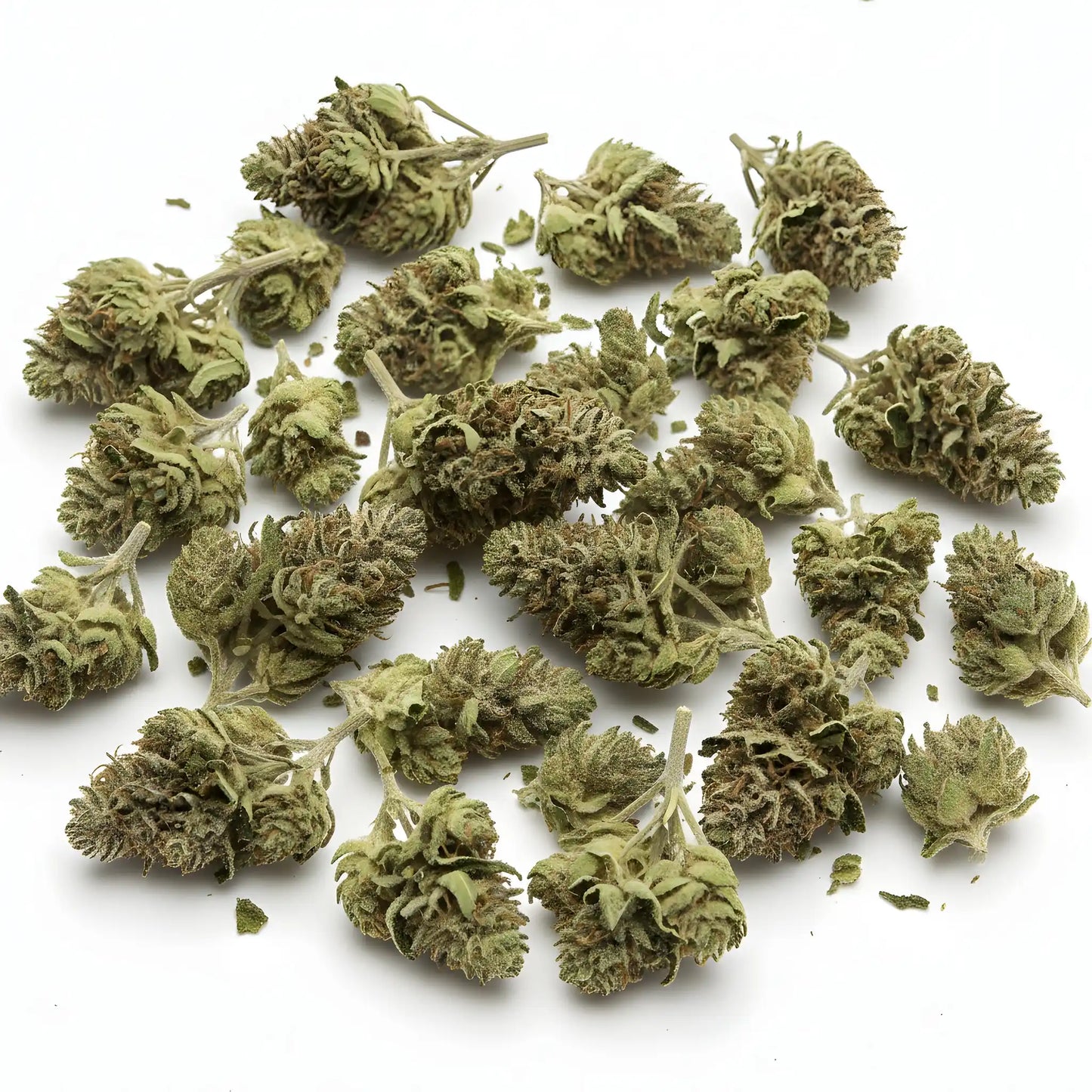 Main product photo of Lemon Love THCa hemp flower sativa AAA grade, showing vibrant yellow green buds with heavy trichome frost | Hurcann