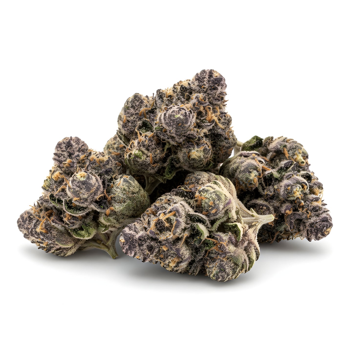 Main product photo of Grape Pie THCA hemp flower AA grade, an indica-dominant strain featuring milky trichomes and dessert-style genetics