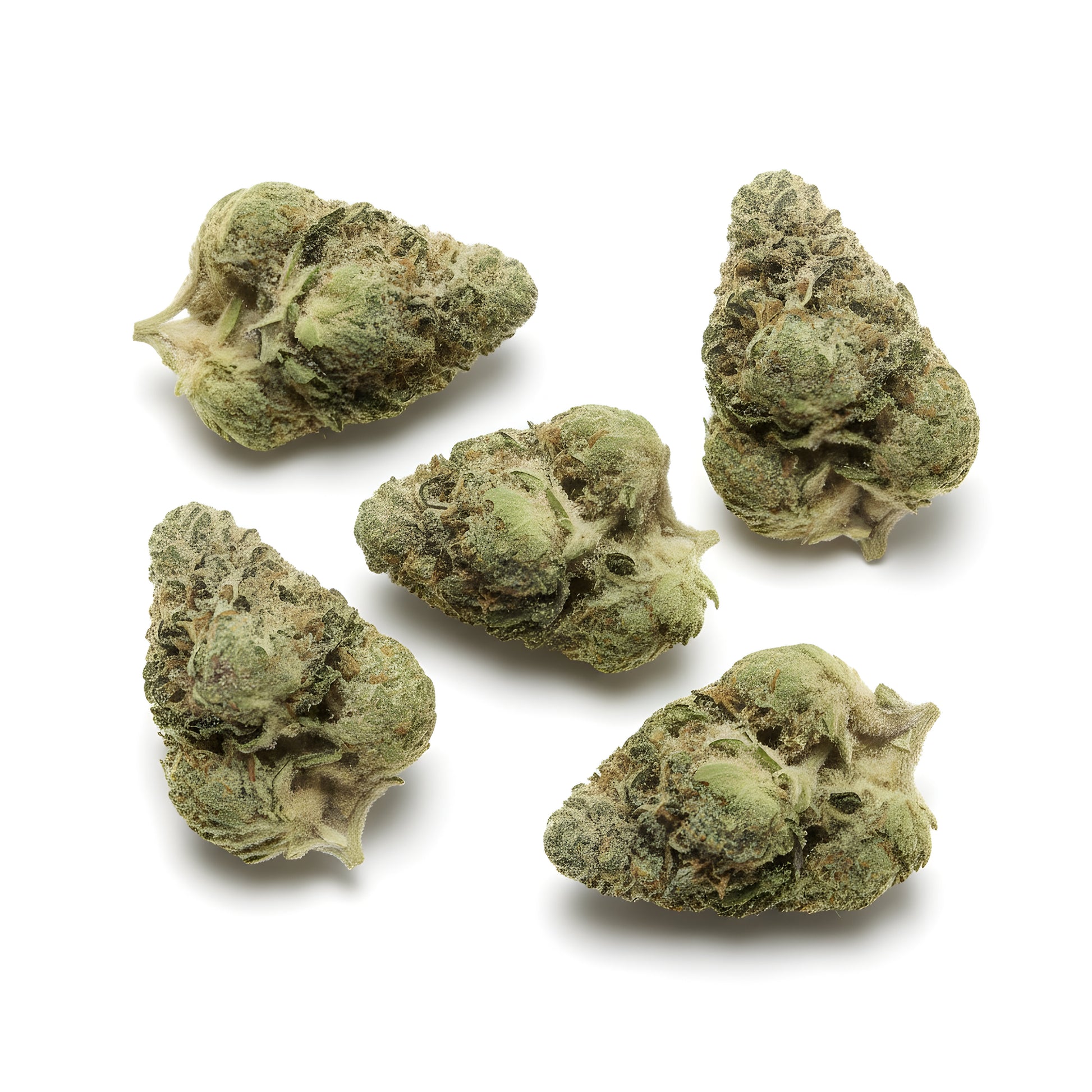 Main product photo of Mitten Cake Badder THCA hemp flower AA grade indica dominant, featuring frosty resin-coated buds from Gelato x Wedding Cake lineage
