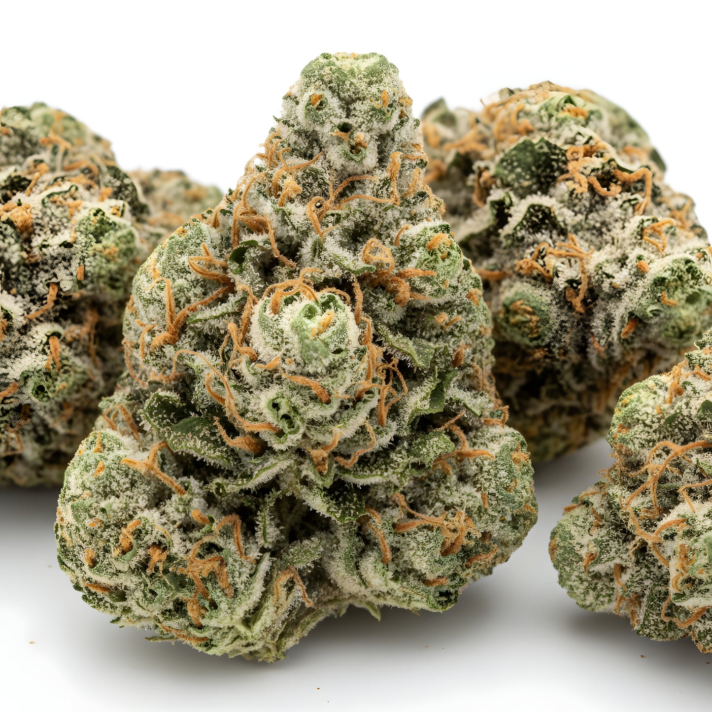 Main product photo of Oh La La THCA hemp flower AAA grade hybrid, featuring frosty colorful buds with berry cream dessert aroma